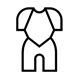 ícone roupa de neoprene